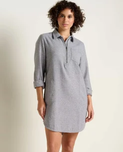 Women Toad&Co Flannels*Bodie Quarter Zip Dress