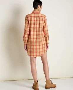 Women Toad&Co Flannels*Bodie Quarter Zip Dress