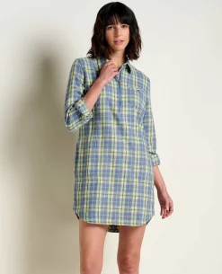 Women Toad&Co Flannels*Bodie Quarter Zip Dress