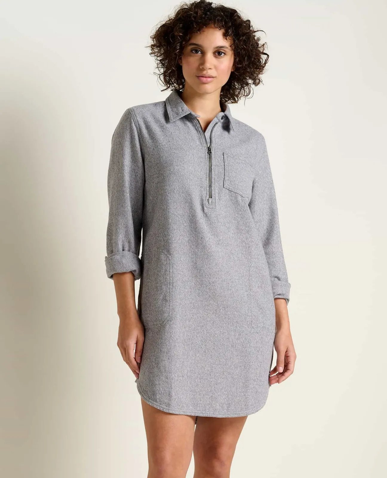 Women Toad&Co Flannels*Bodie Quarter Zip Dress