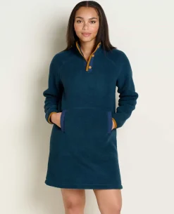 Women Toad&Co Dresses*Campo Fleece 1/4 Snap Dress
