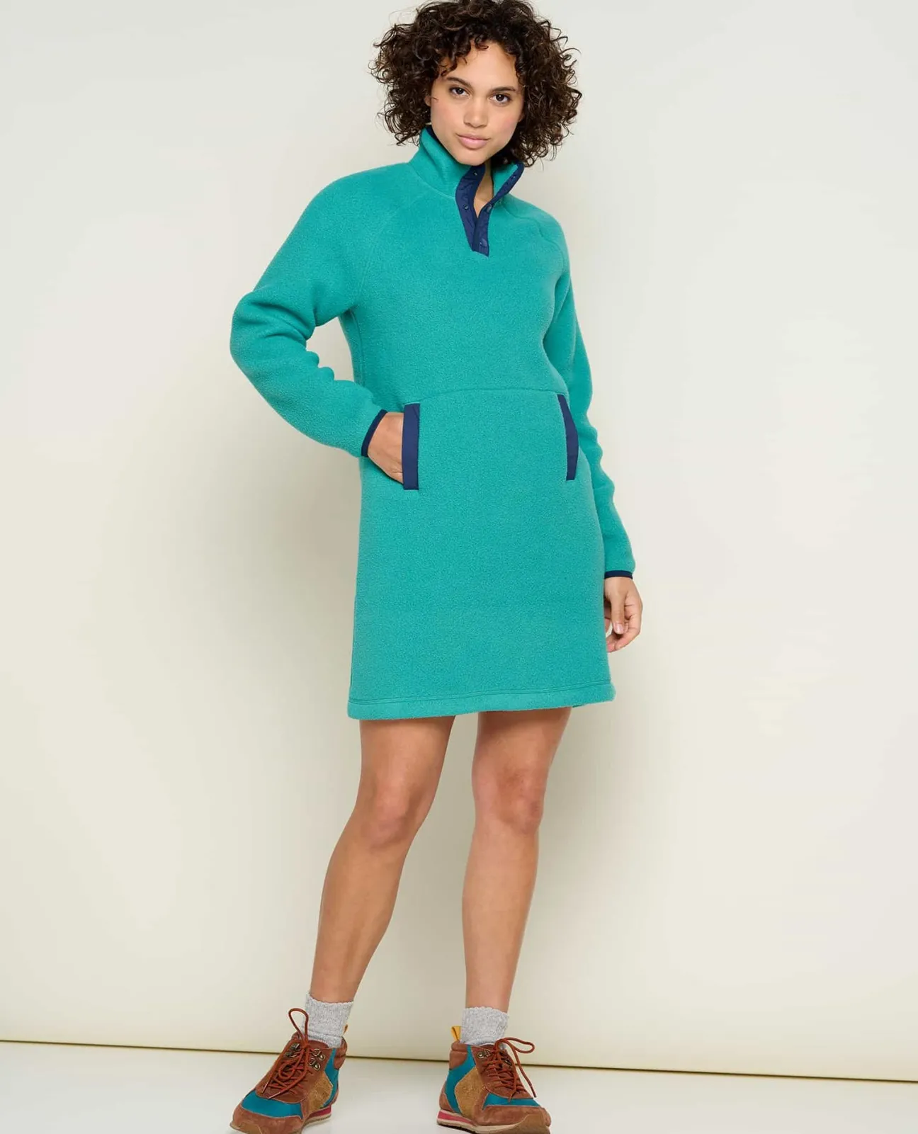 Women Toad&Co Dresses*Campo Fleece 1/4 Snap Dress