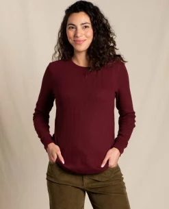 Women Toad&Co Loungewear & Sleep*Foothill Pointelle Long Sleeve Crew