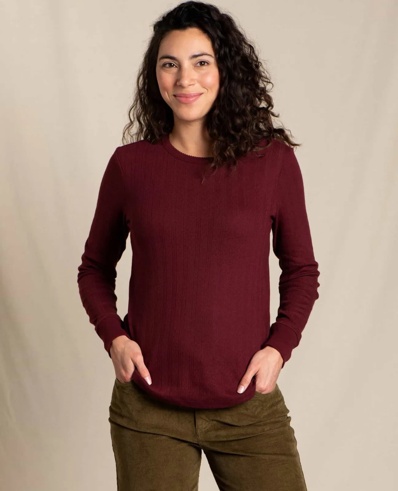 Women Toad&Co Loungewear & Sleep*Foothill Pointelle Long Sleeve Crew