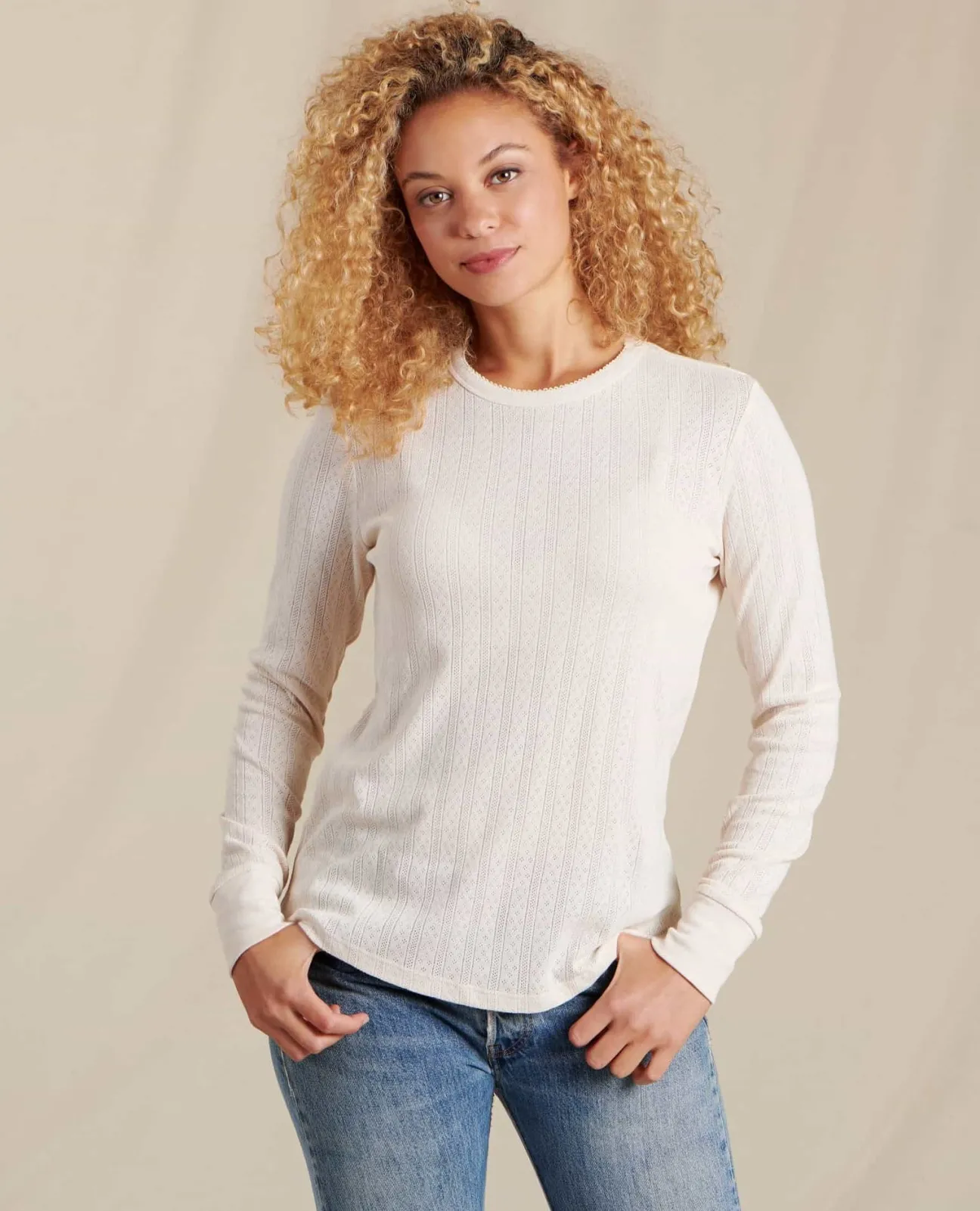 Women Toad&Co Sweaters*Foothill Pointelle Long Sleeve Crew