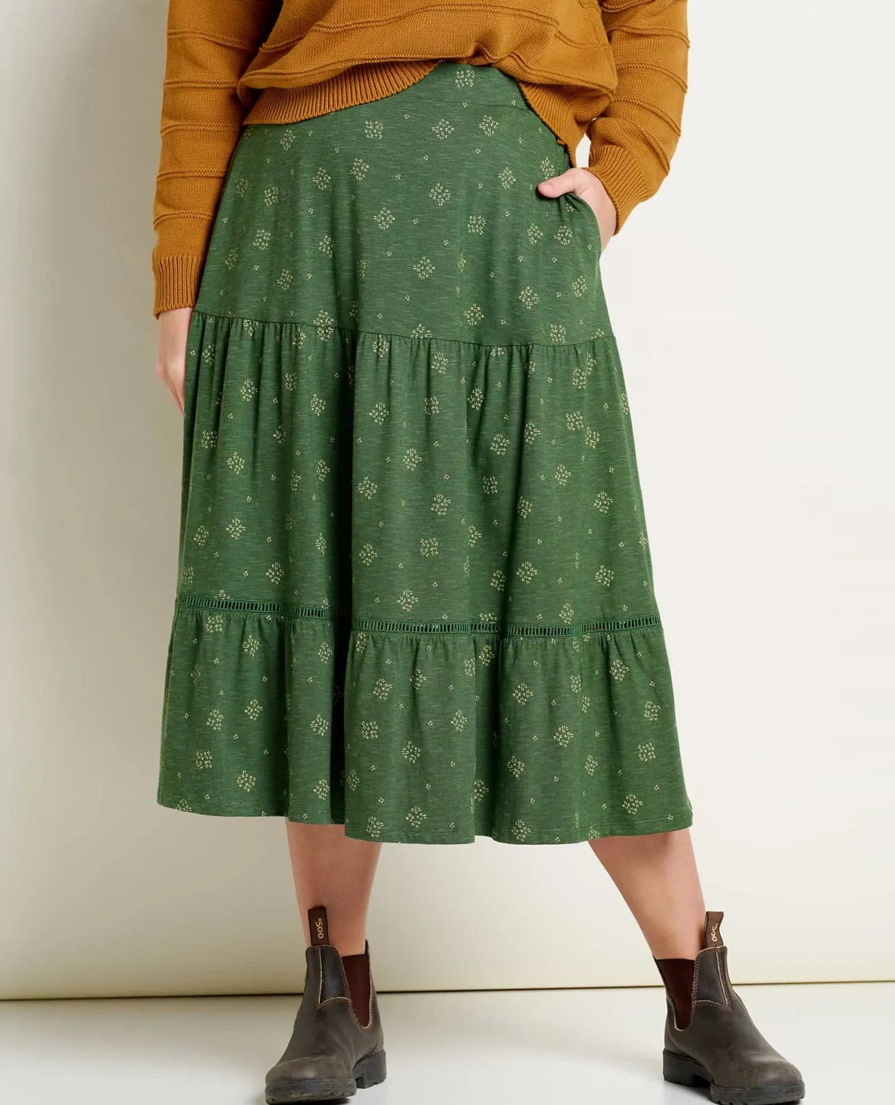 Women Toad&Co Skirts & Skorts*Marigold Tiered Midi Skirt