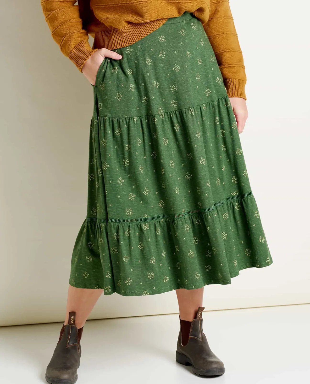 Women Toad&Co Skirts & Skorts*Marigold Tiered Midi Skirt