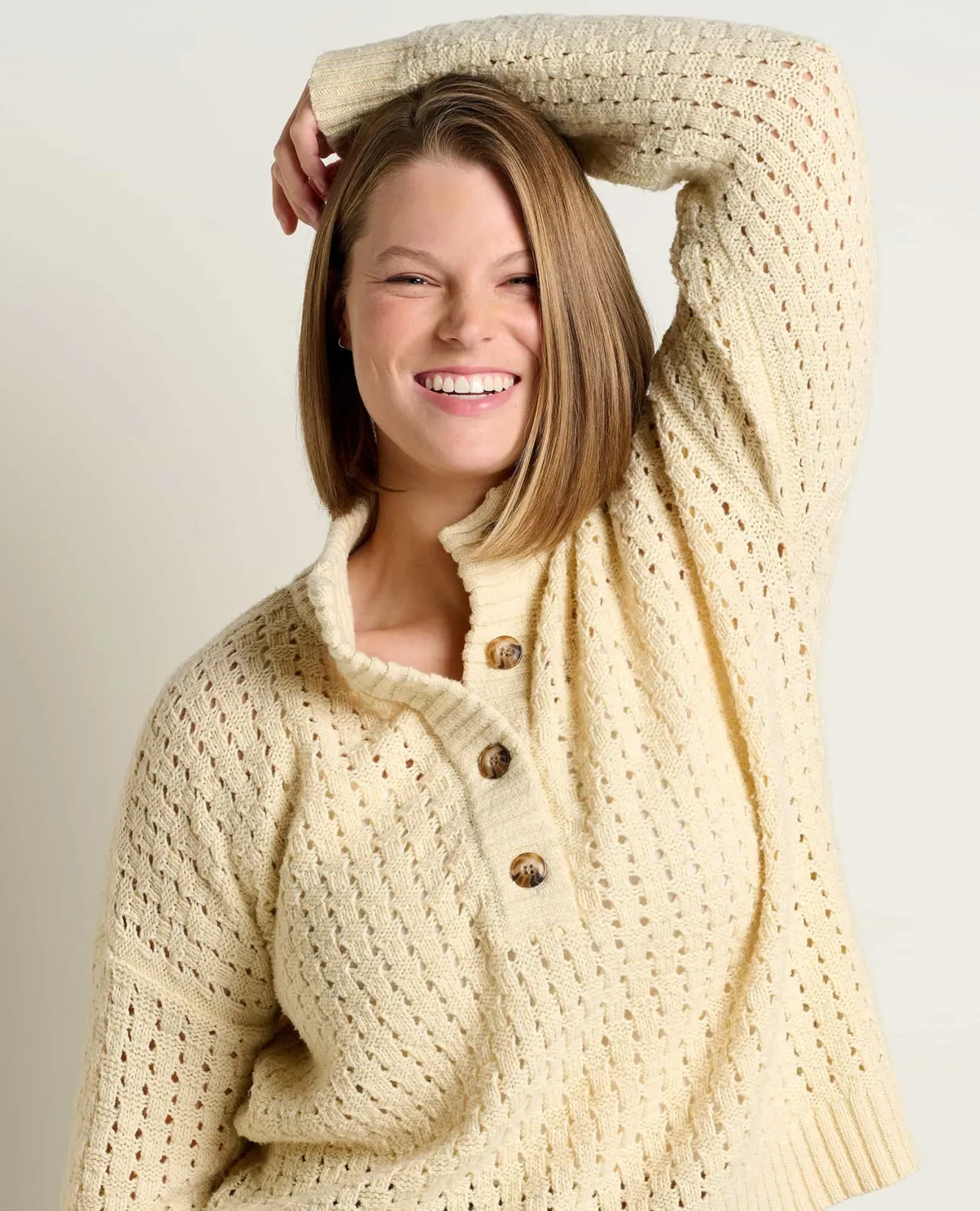 Women Toad&Co Sweaters*Moss Point Henley Sweater