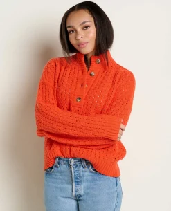 Women Toad&Co Sweaters*Moss Point Henley Sweater