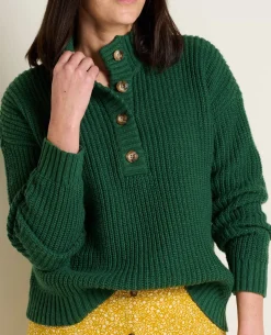 Women Toad&Co Sweaters*Moss Point Henley Sweater