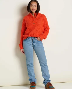 Women Toad&Co Sweaters*Moss Point Henley Sweater