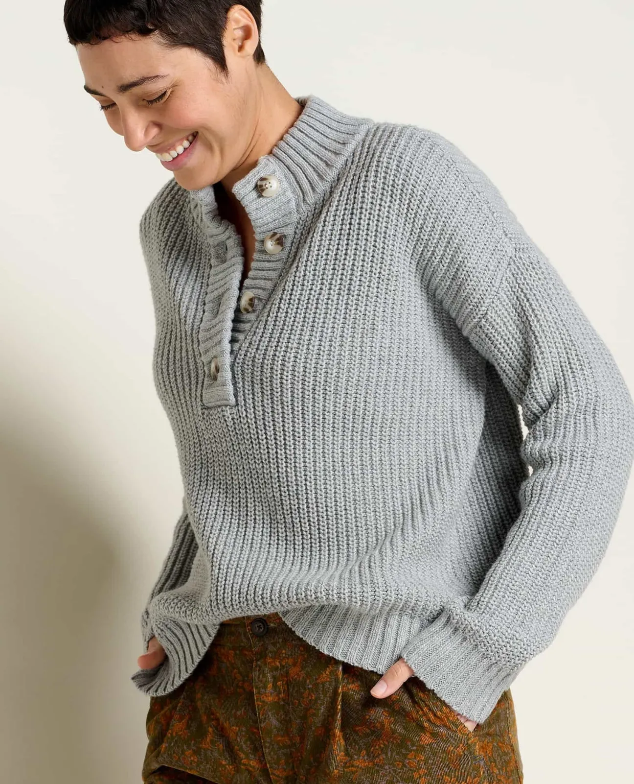 Women Toad&Co Sweaters*Moss Point Henley Sweater