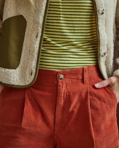 Women Toad&Co Pants*Scouter Cord Pleated Pull On Pant